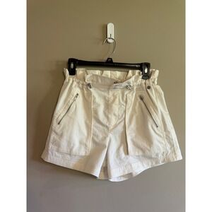 Calia by Carrie Underwood Cream Jacket and Paperbag Shorts Set XS Off White